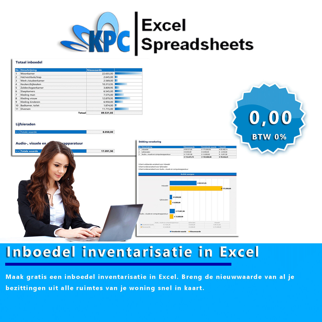Inboedel inventarisatie in Excel