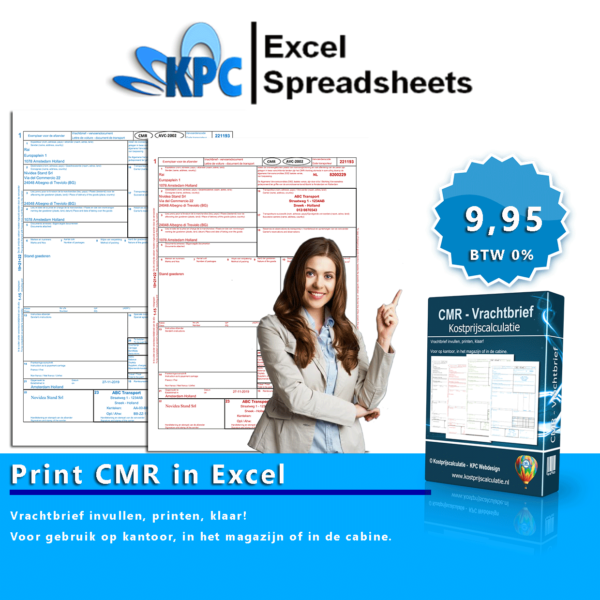 Print CMR in Excel