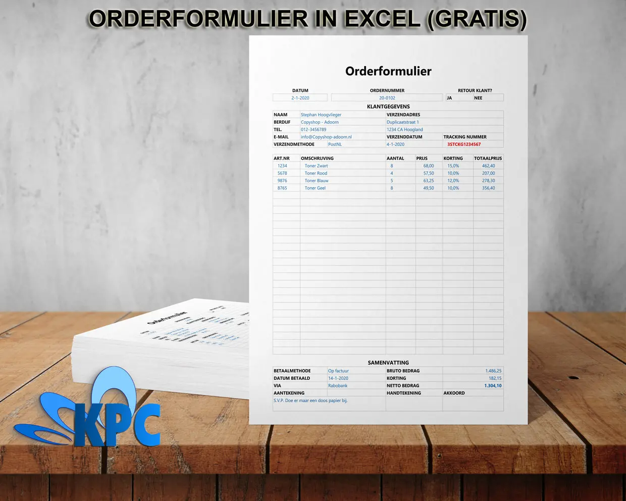 Orderformulier-in-Excel-Gratis
